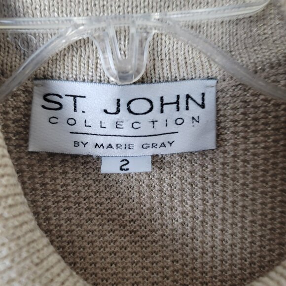 St John Collection Santana Knit Button Down Top Marie Gray Vintage Polo Sweater - Picture 6 of 8